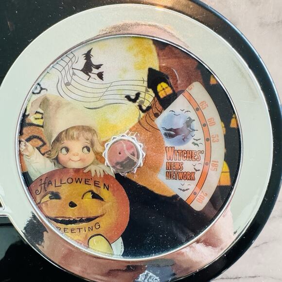 Mr. Halloween 10" Trick Or Treat Vintage Radio Music Talking W/batts Vampire Bat - Picture 7 of 8